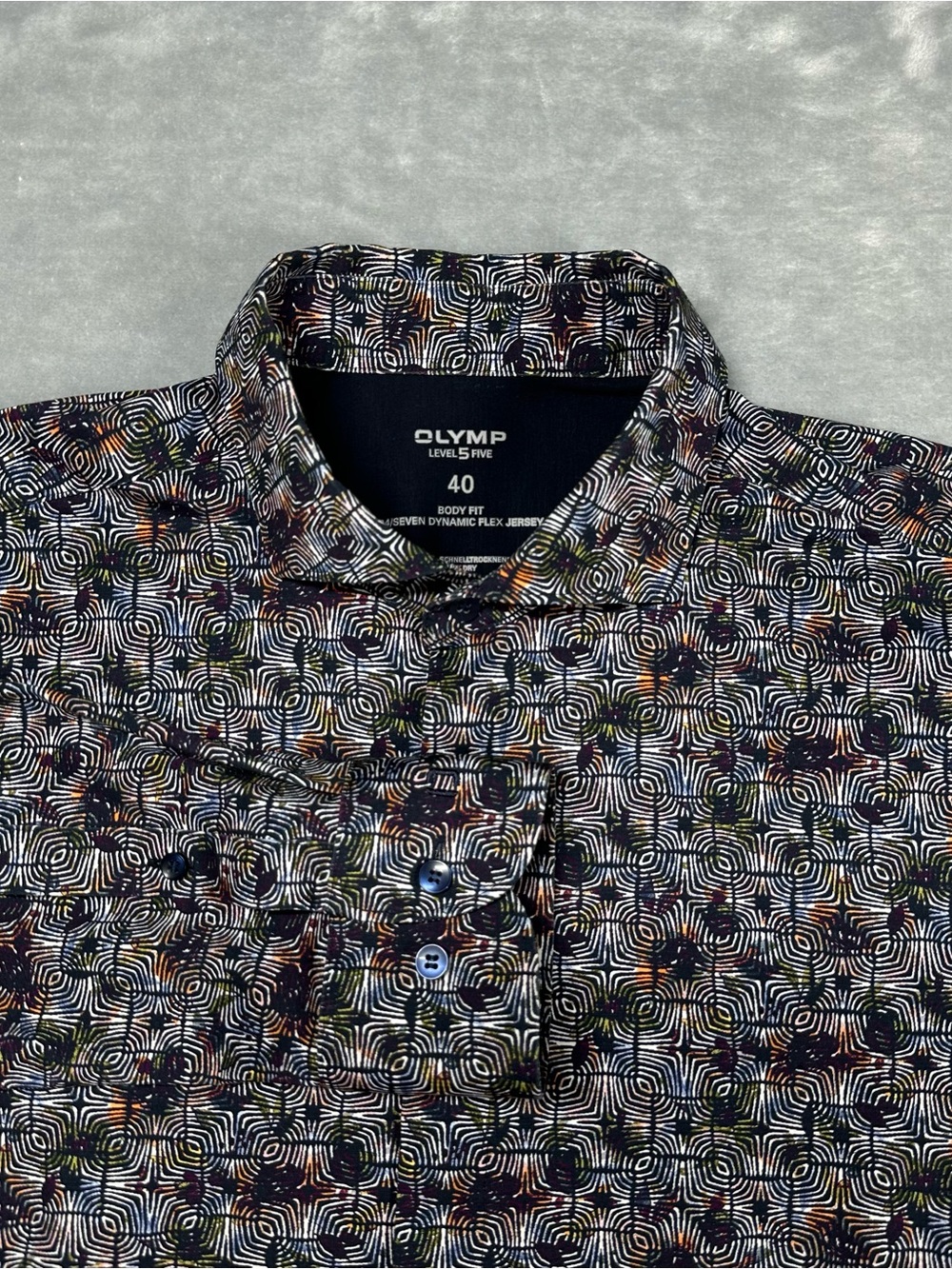 OLYMP Level 5 Five 24/Seven Dynamic Flex Jersey Shirt 40 M Body Fit